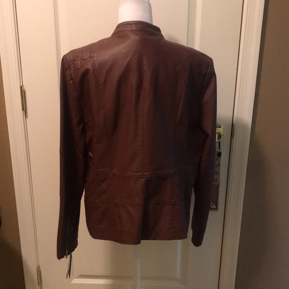 NWT Faux Leather Moto Jacket - Picture 3 of 4